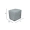 Eevelle MERIDIAN Series, Rectangular Ottoman Cover - Silver, 32L x 22W x 17H MDTRTS-SLR - alternate 1